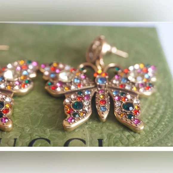 Gucci Butterfly Earrings w COA - Picture 4 of 6